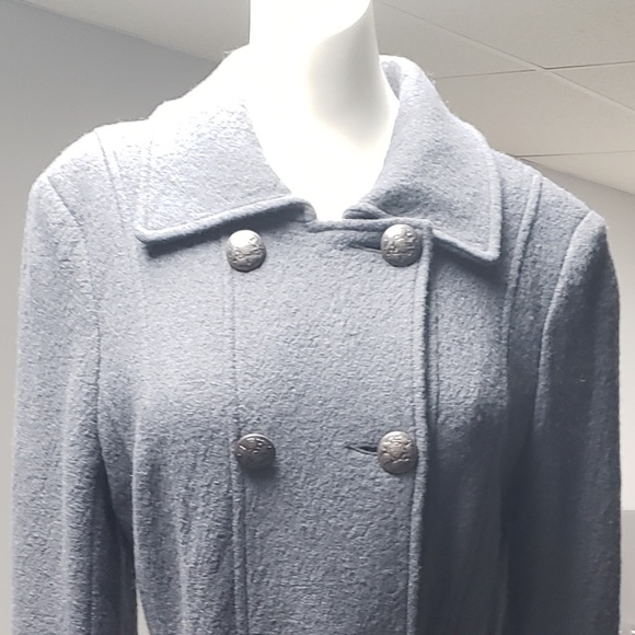 Free People Peplum Button Down Textured Wool Coat - Picture 5 of 7